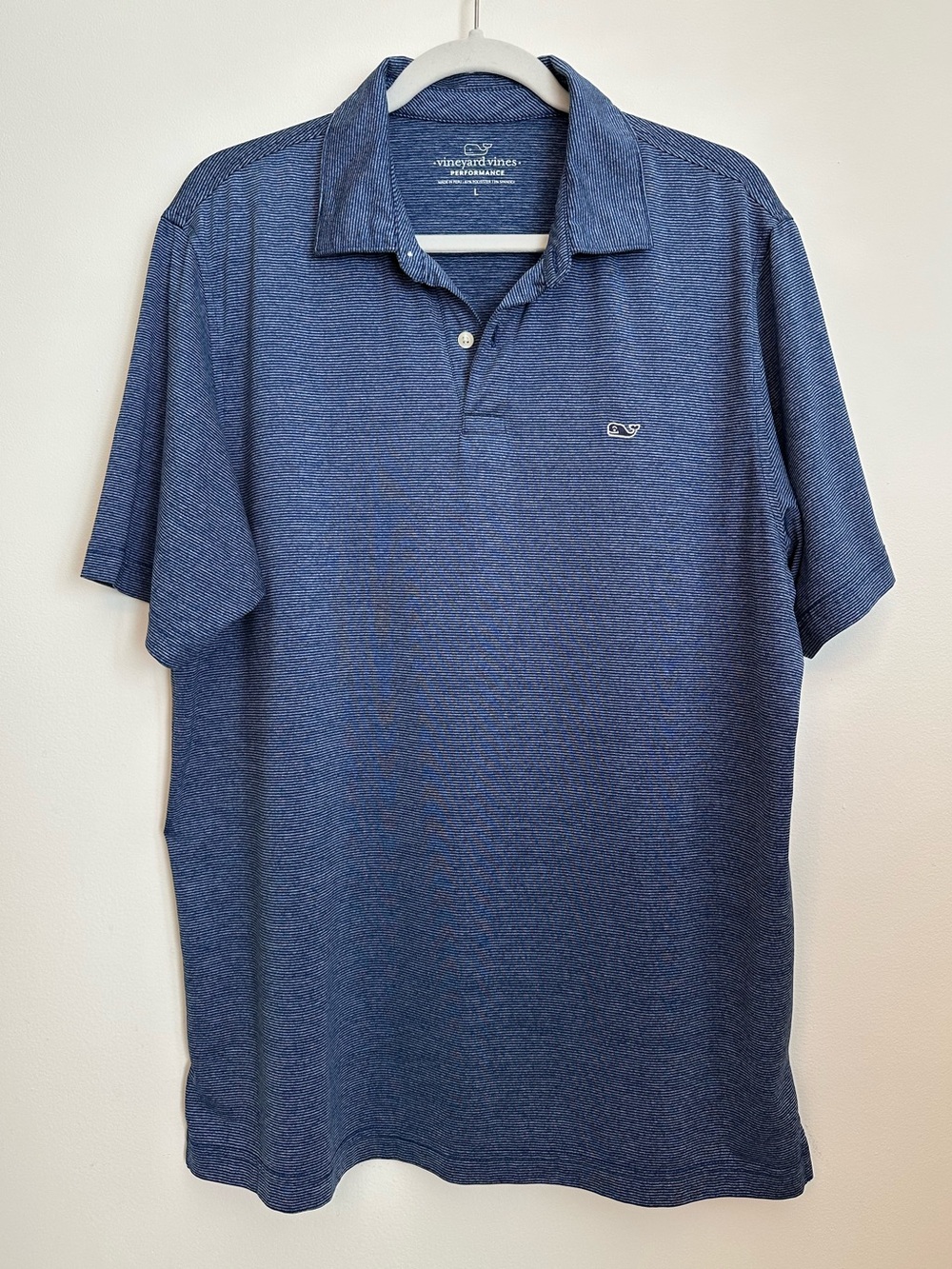 Vineyard Vines Men's Blue Performance Polo large